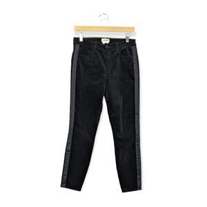 L'AGENCE Margot Velvet High-Rise Tuxedo Stripe Skinny Jeans Size 27